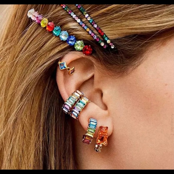 Gold and rainbow ear cuff - Picture 2 of 5